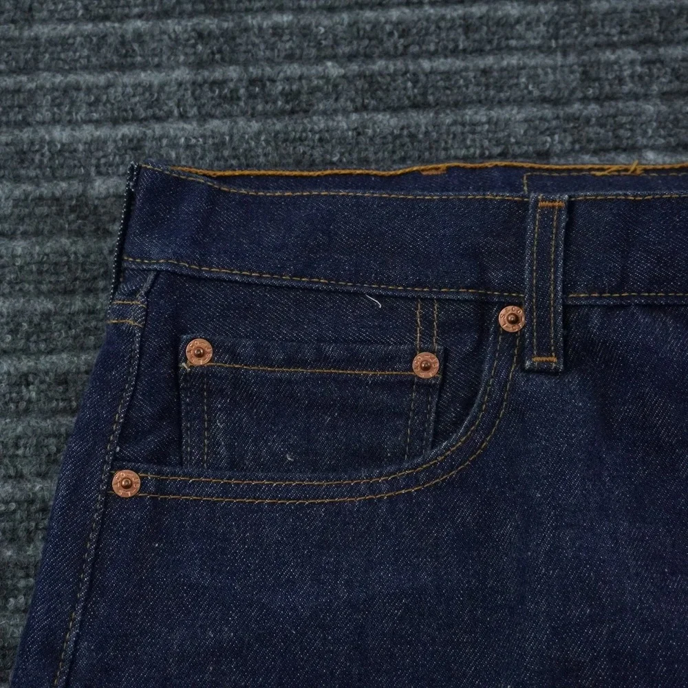 Vintage Levi's 501xx Jeans 40x30 Never Washed Dark Indigo Blue Button Fly Denim